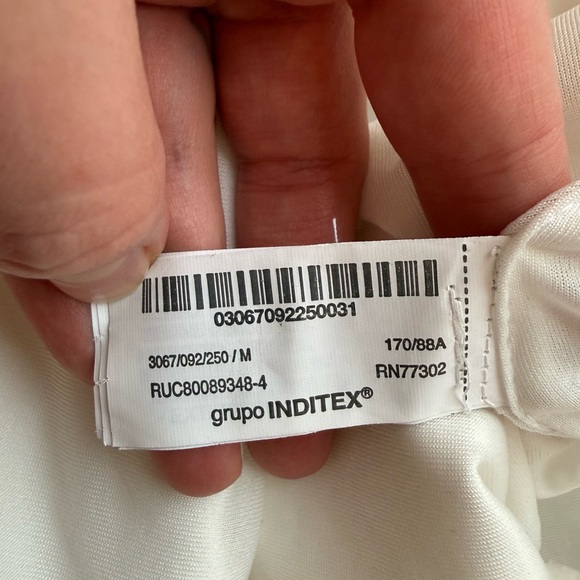 ZARA Bow Halter Top White • Minimalist Chic Euro Summer Vacation Top • M - Picture 9 of 9